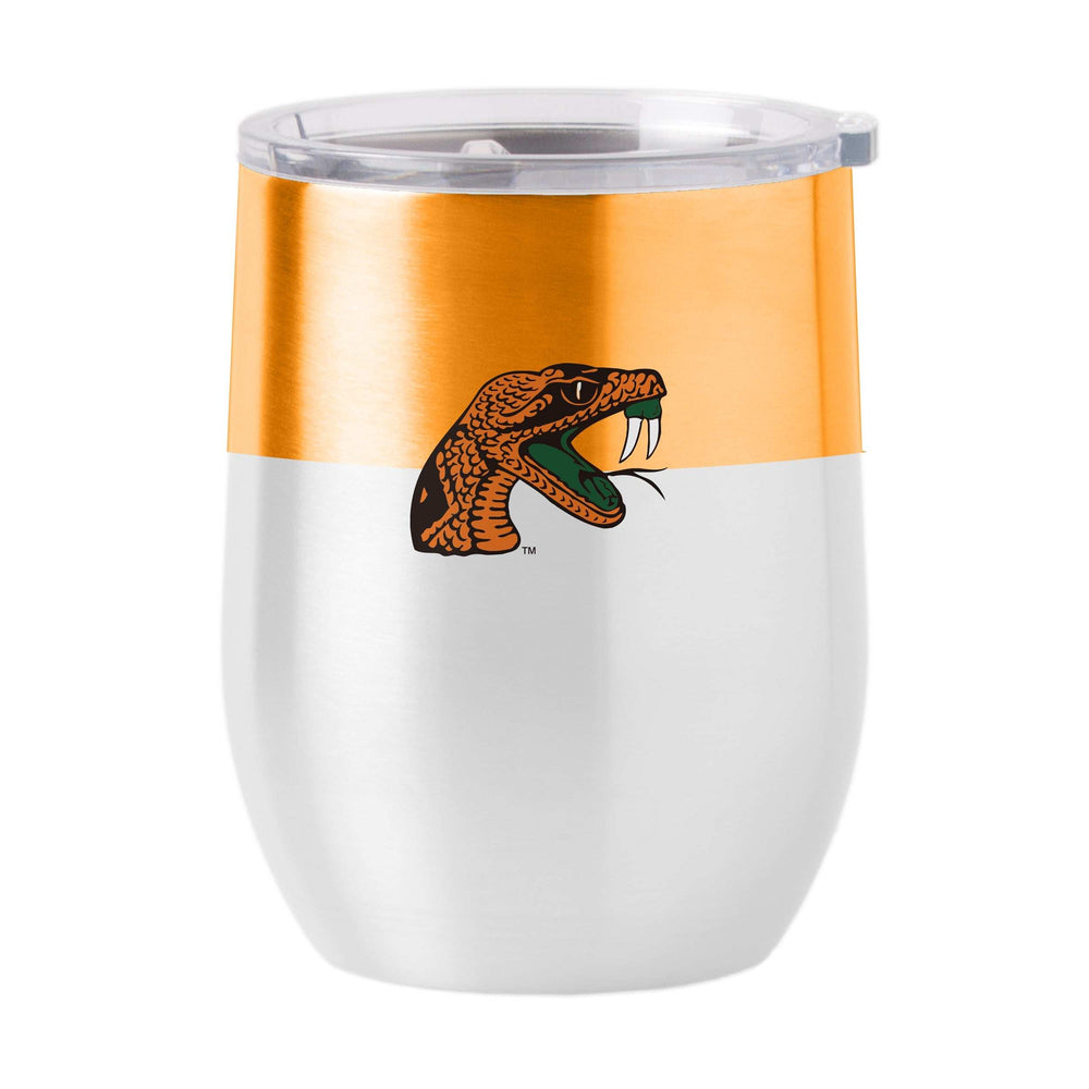Florida A&M Colorblock 16oz Stainless Curved Beverage - Logo Brands - Flyclothing LLC