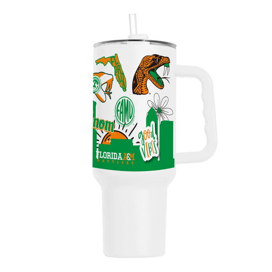 Florida A&M 40oz Native Powder Coat Tumbler - Logo Brands - Flyclothing LLC
