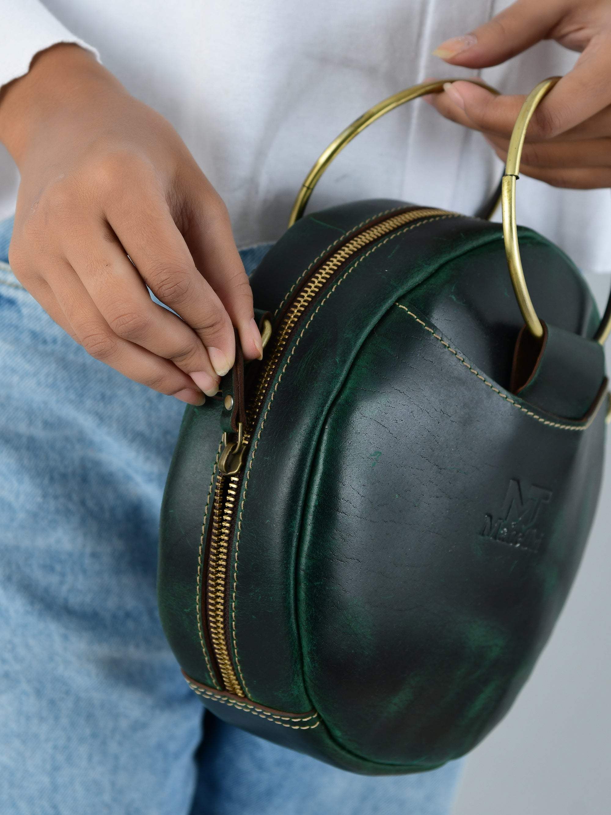 Rosie Sling Circle Bag - Classy Leather Bags - Flyclothing LLC