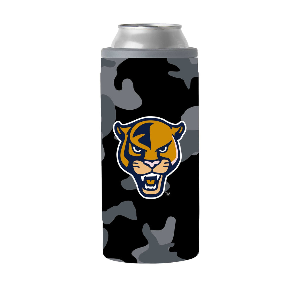 Florida Int'l Black Camo 12oz Slim Can Coolie - Logo Brands - Flyclothing LLC