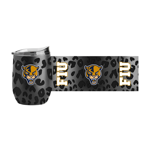 Florida Int'l Leopard 16oz Black Powdercoat Curved Beverage - Logo Brands - Flyclothing LLC
