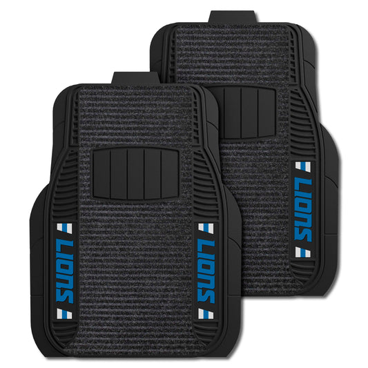 Detroit Lions 2 Piece Deluxe Car Mat Set - Detroit Lions
