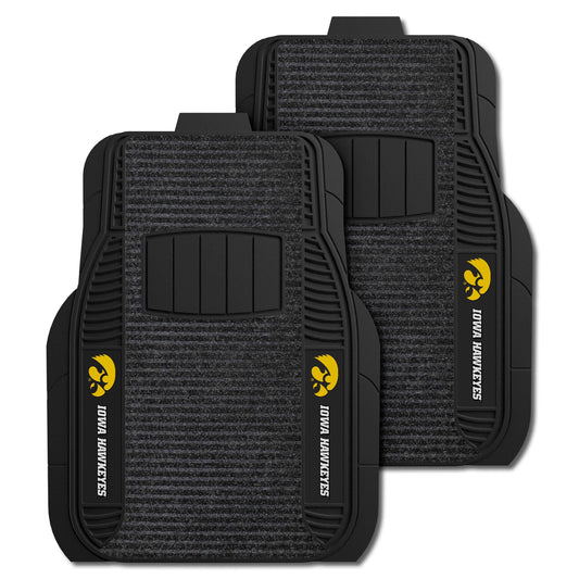 Iowa Hawkeyes 2 Piece Deluxe Car Mat Set - Iowa