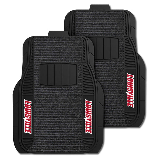 Louisville Cardinals 2 Piece Deluxe Car Mat Set - Louisville