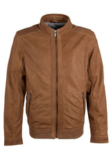 Melow CF Leather Jacket, Whiskey