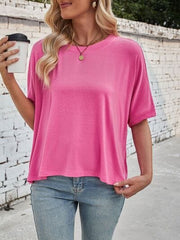 Lovelet Round Neck Half Sleeve T-Shirt - Trendsi