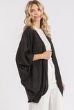 Mittoshop Open Front Batwing Sleeve Cardigan - Trendsi