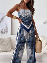 Printed Cami and Wide Leg Pants Set - Trendsi - Flyclothing LLC