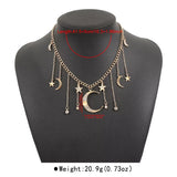Moon & Star Charm Necklace - Trendsi - Flyclothing LLC