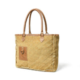 Beige Boho Chic Canvas Bag - Classy Leather Bags - Flyclothing LLC