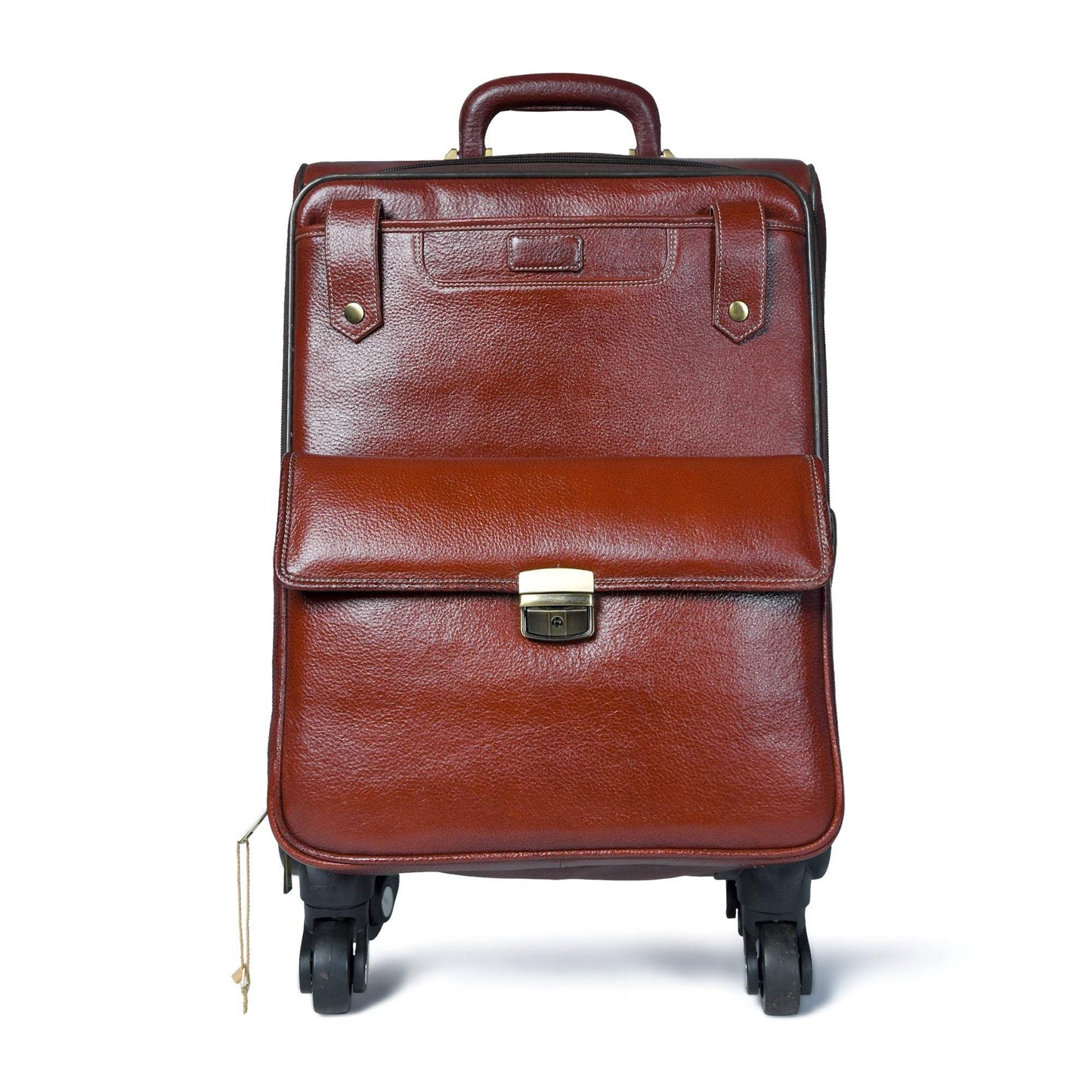 Leather Carry-On Trolly Bag - Classy Leather Bags - Flyclothing LLC