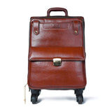Leather Carry-On Trolly Bag - Classy Leather Bags - Flyclothing LLC