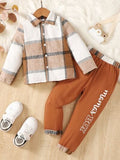 Color Block Button Up Top and Pants Set - Trendsi