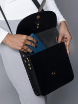 Black Elegance Crossbody Sling Bag - Classy Leather Bags - Flyclothing LLC