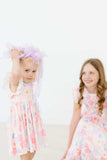 Castles & Rainbows Flutter Sleeve Twirl Dress - Mila & Rose ® - Flyclothing LLC