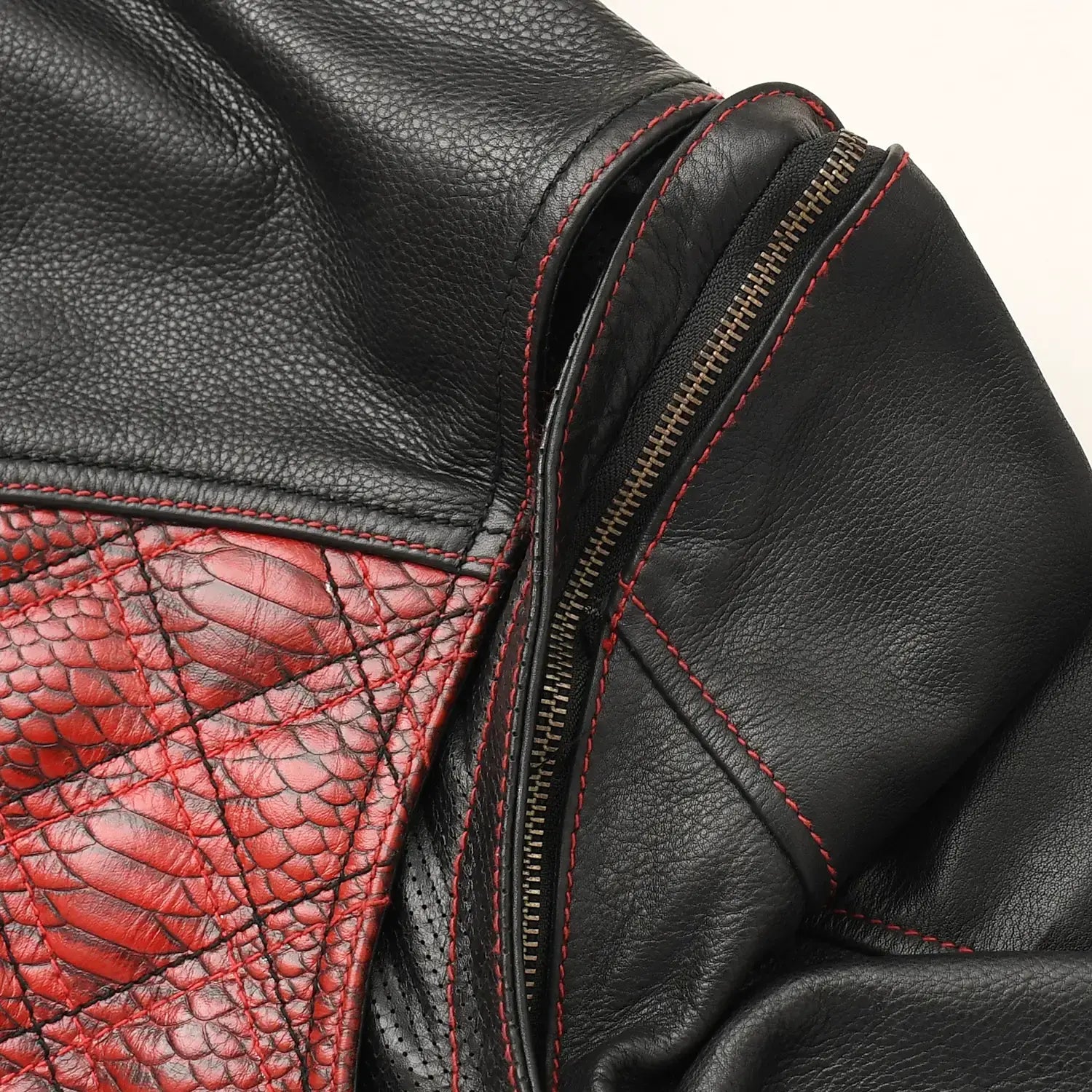 Redstrike Men’s Motorcycle Leather Jacket - First Manufacturing Company - Flyclothing LLC