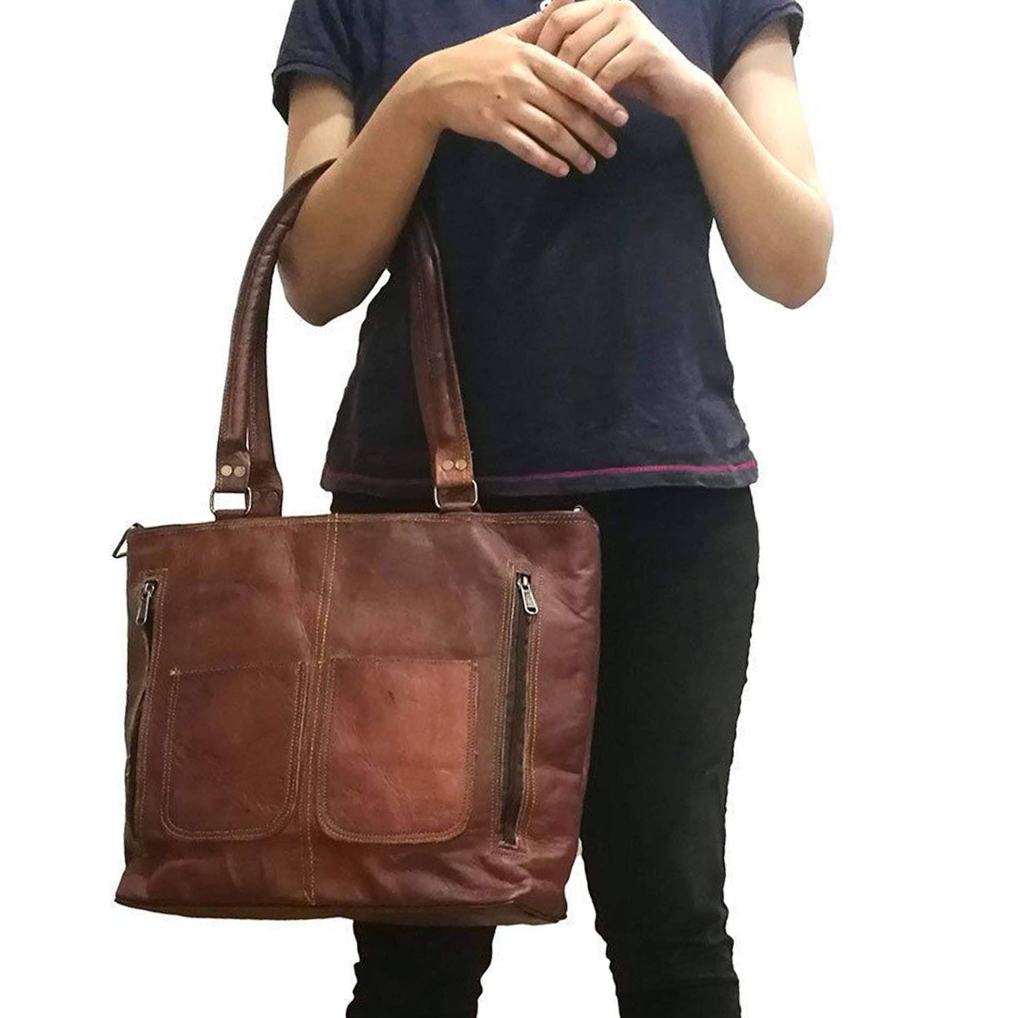 The Terry Tote - Classy Leather Bags - Flyclothing LLC