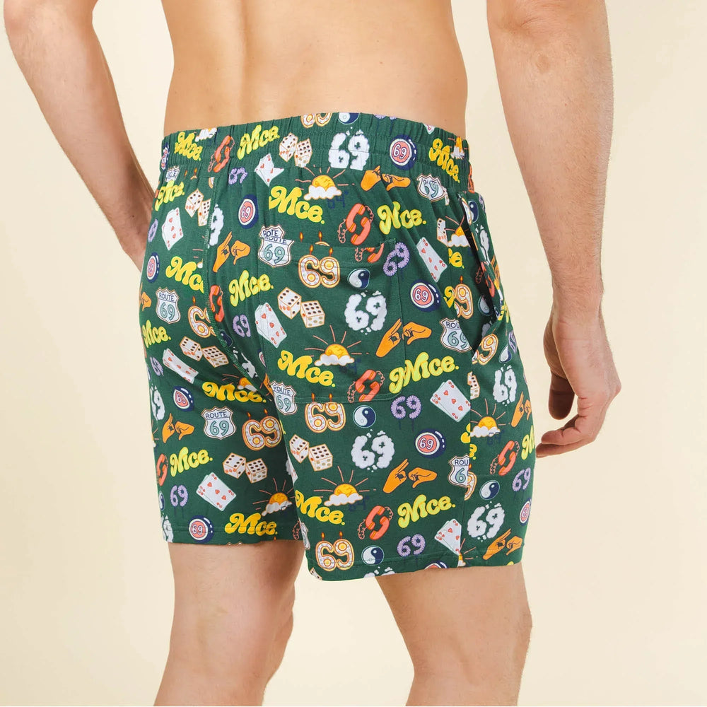 The Wine Dine & 69 | Route 69 Men’s Pajama Shorts - Shinesty - Flyclothing LLC