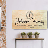 Personalized Rustic Family Sign - Tailored Canvases - Flyclothing LLC
