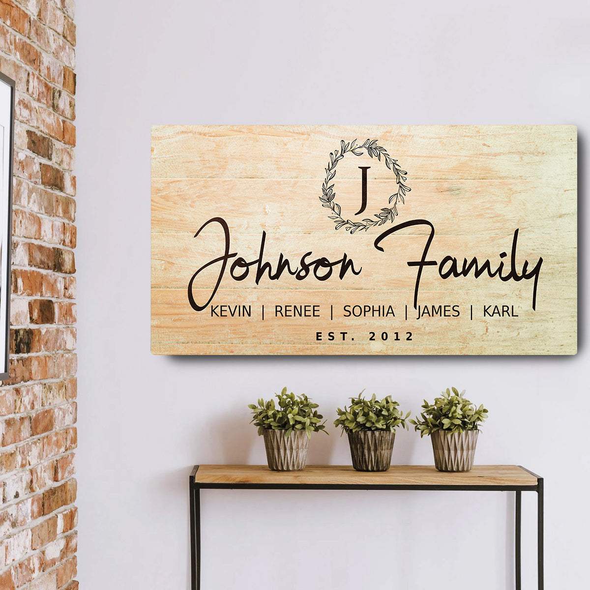 Personalized Rustic Family Sign - Tailored Canvases - Flyclothing LLC