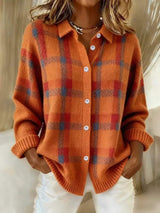 Plaid Button-Up Cardigan - Trendsi - Flyclothing LLC