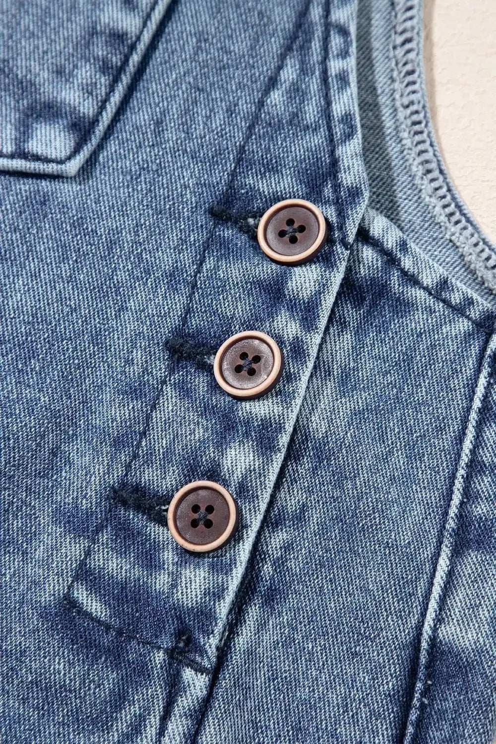 Distressed Bib Pocket Wide Leg Denim Overalls - Trendsi - Flyclothing LLC