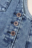 Distressed Bib Pocket Wide Leg Denim Overalls - Trendsi - Flyclothing LLC
