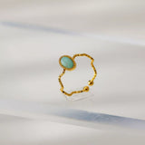 18K Gold-Plated Wave Open Ring - Trendsi - Flyclothing LLC