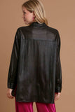 Umgee Side Slit Button Up Long Sleeve Shirt - Trendsi - Flyclothing LLC