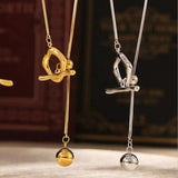 Stainless Steel Bead Necklace - Trendsi - Flyclothing LLC