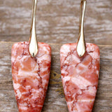 Natural Stone Geometric Shape Earrings - Trendsi - Flyclothing LLC