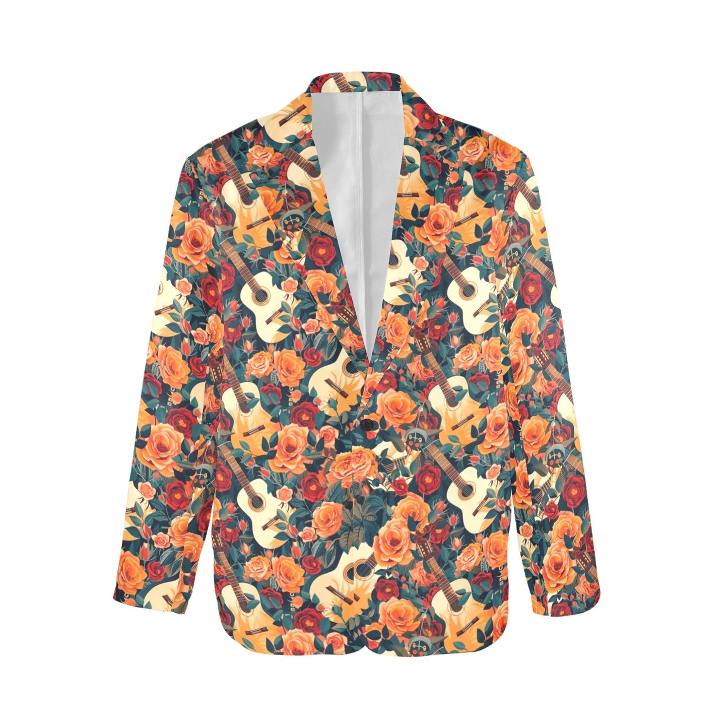 Baha Ranch Colores De Mexico Roses & Guitars Floral Blazer
