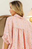 BiBi Sequin Striped Short Dolman Sleeve Blouse - Trendsi - Flyclothing LLC