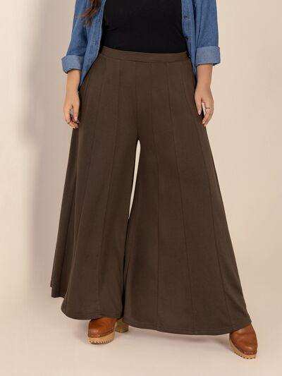 Plus Size Wide Leg Pants with Pockets - Trendsi - Flyclothing LLC