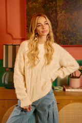 BiBi Checker Board Drop Shoulder Sweater - Trendsi - Flyclothing LLC