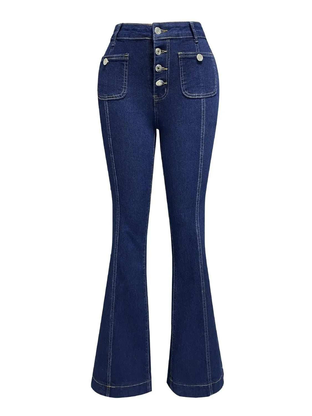 Flare Jeans with Pockets - Trendsi - Flyclothing LLC