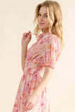 And The Why Full Size Smocked Waist Printed Midi Dress - Trendsi - Flyclothing LLC
