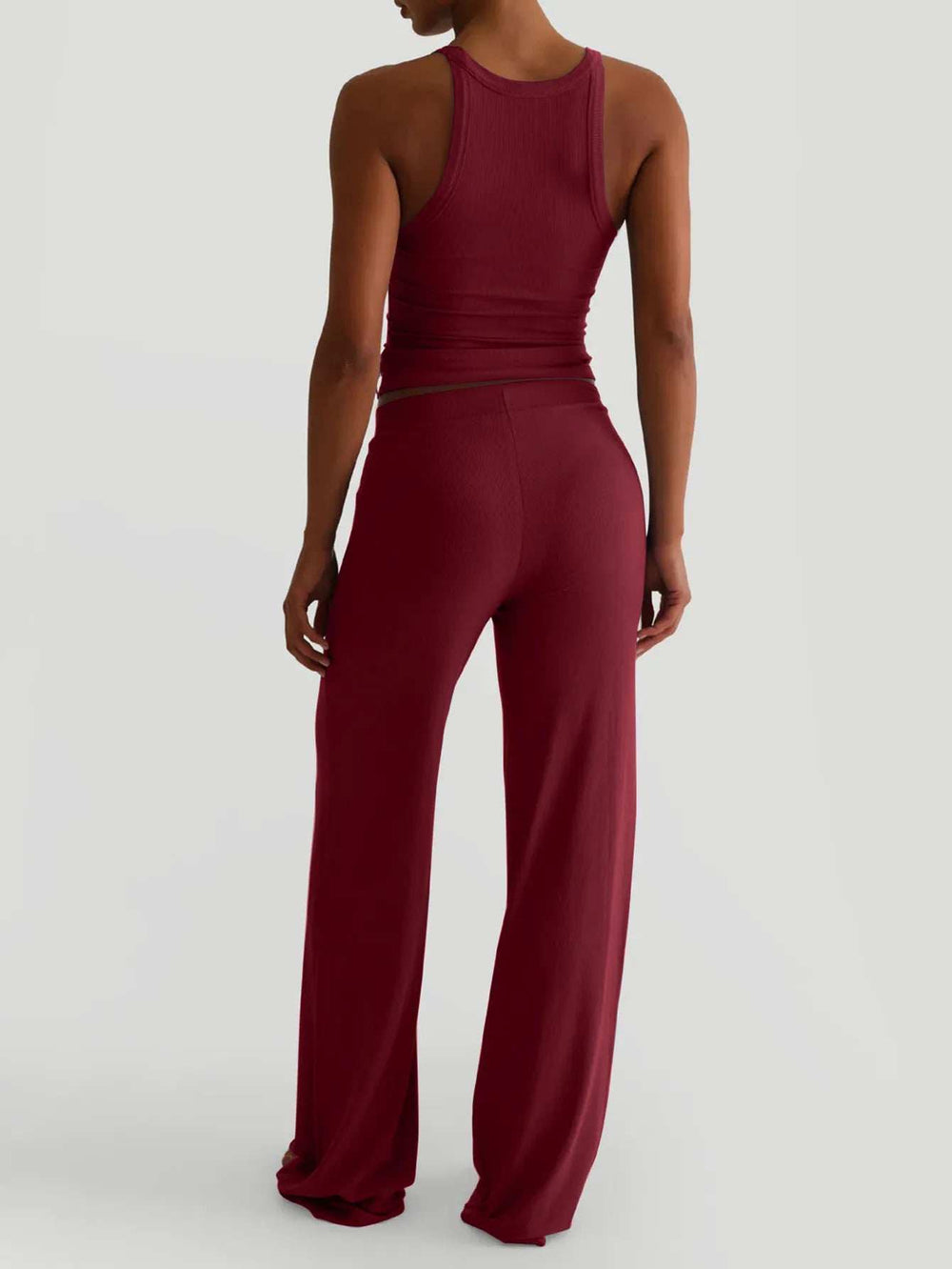 Scoop Neck Tank and Pants Set - Trendsi - Flyclothing LLC