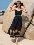 Embroidered Scoop Neck Midi Cami Dress - Trendsi - Flyclothing LLC