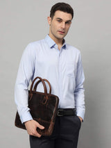 Modernist Leather Laptop Bag-Dark Brown - Classy Leather Bags - Flyclothing LLC