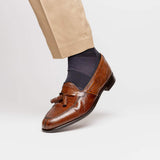 14-580-CGN FRANCO Teju Lizard Tassel Loafer, Cognac - Zelli Italia - Flyclothing LLC