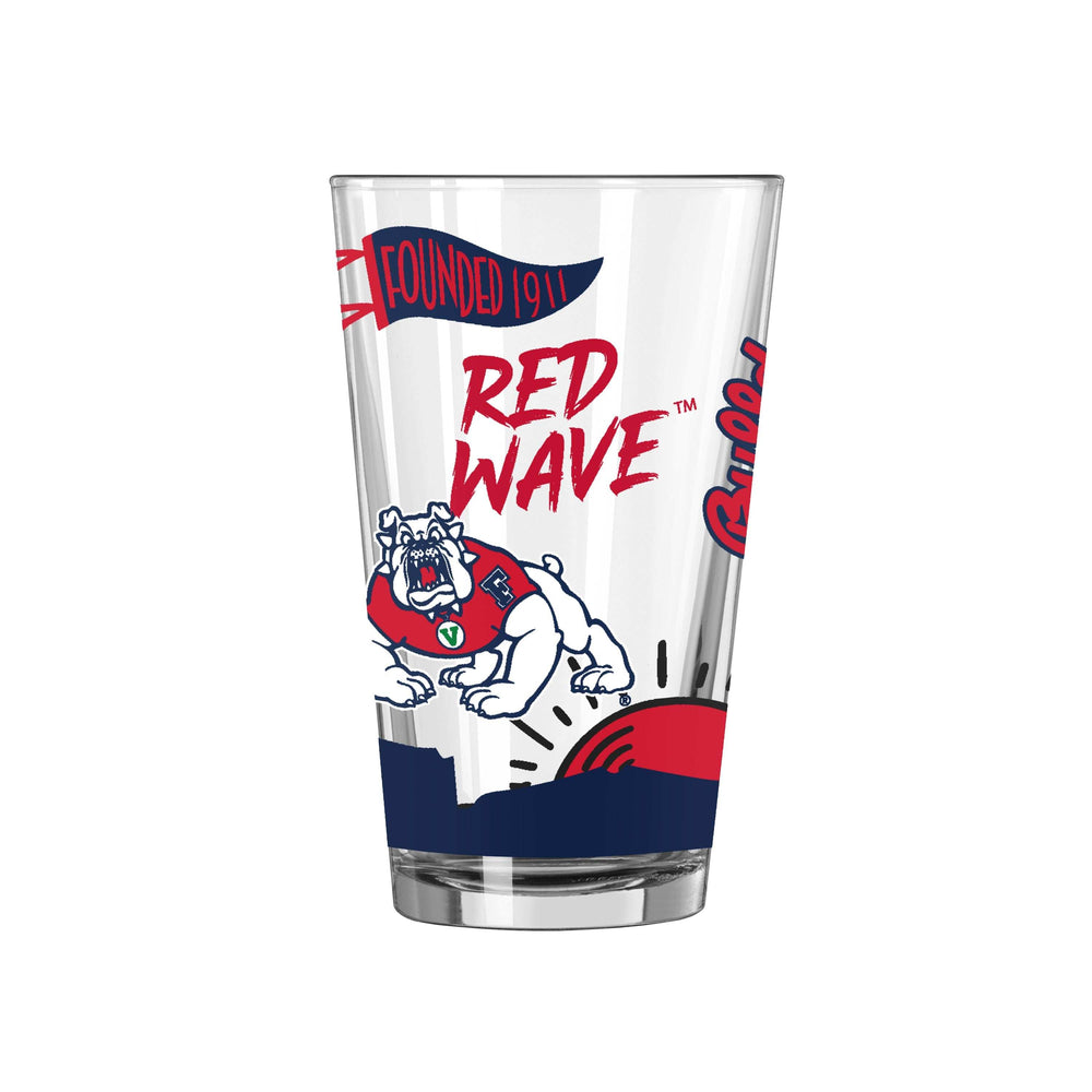 Fresno State 16oz Native Pint Glass - Logo Brands - Flyclothing LLC
