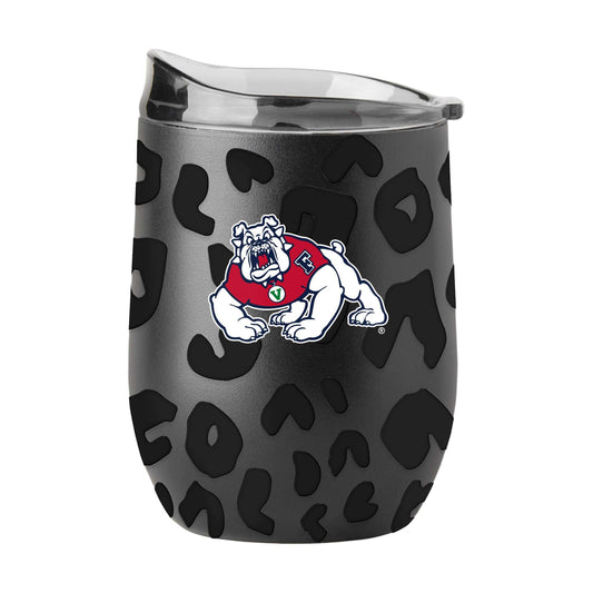 Fresno State Leopard 16oz Black Powdercoat Curved Beverage - Logo Brands - Flyclothing LLC