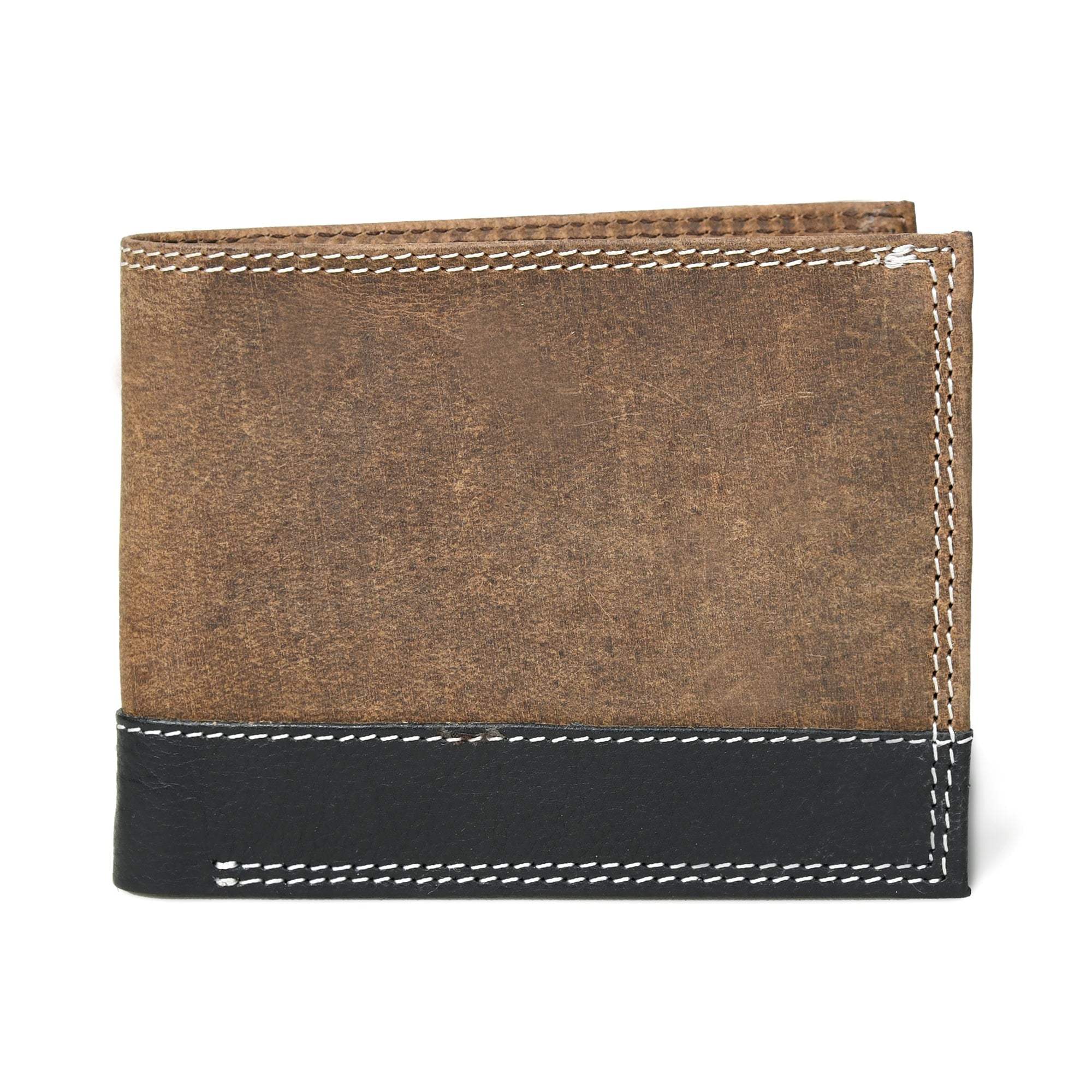 Contrast Bifold Men's Wallet - Classy Leather Bags - Flyclothing LLC
