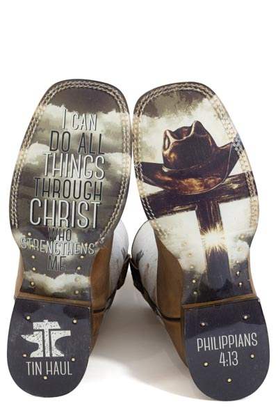 Tin Haul Mens Church Cross Boots - Tin Haul - Flyclothing LLC