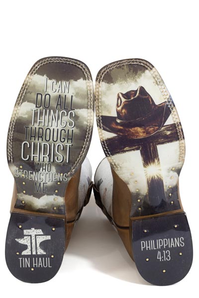 Tin Haul Mens Church Cross Boots