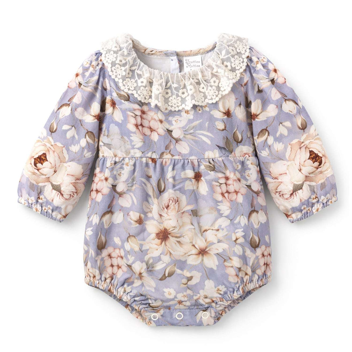 Vintage Floral Baby Bodysuit With Lace Collar - Tesa Babe - Flyclothing LLC