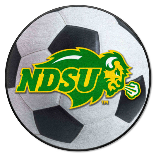 North Dakota State Bison Soccer Ball Rug - 27in. Diameter - North Dakota State