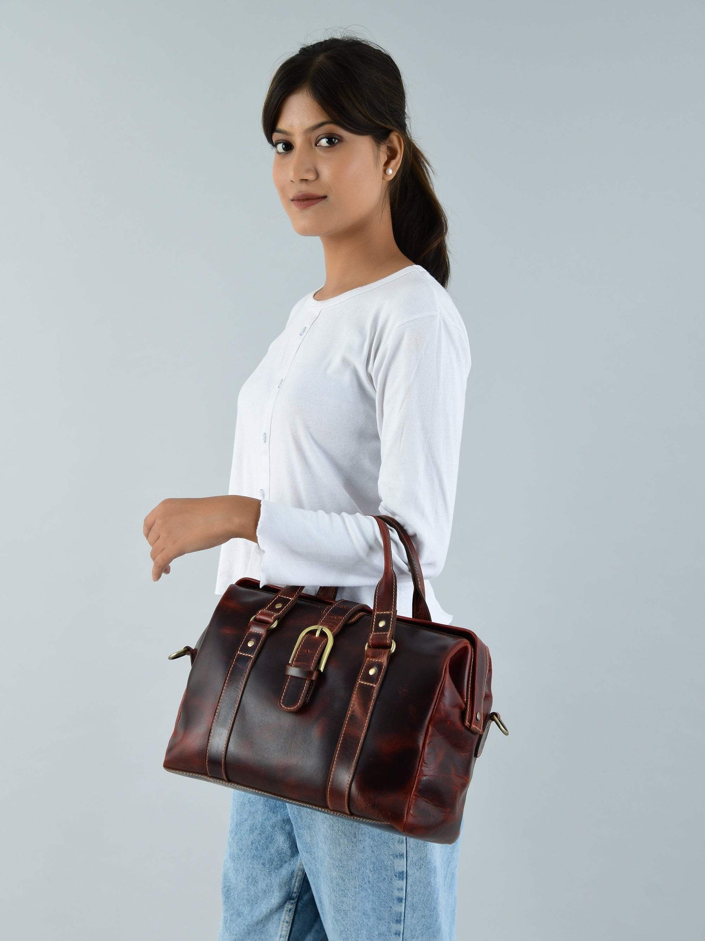 Wineberry Chic Handbag - Classy Leather Bags - Flyclothing LLC
