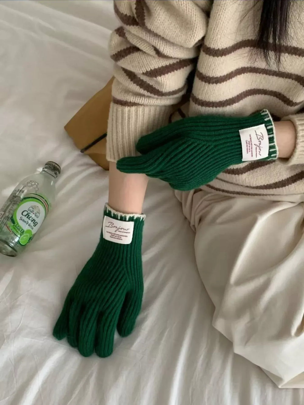 Ribbed Knit Gloves - Trendsi - Flyclothing LLC